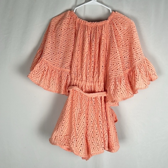 C/MEO Collective Sherbet Lace Runways Playsuit Romper Peach -Size Small - Picture 7 of 10